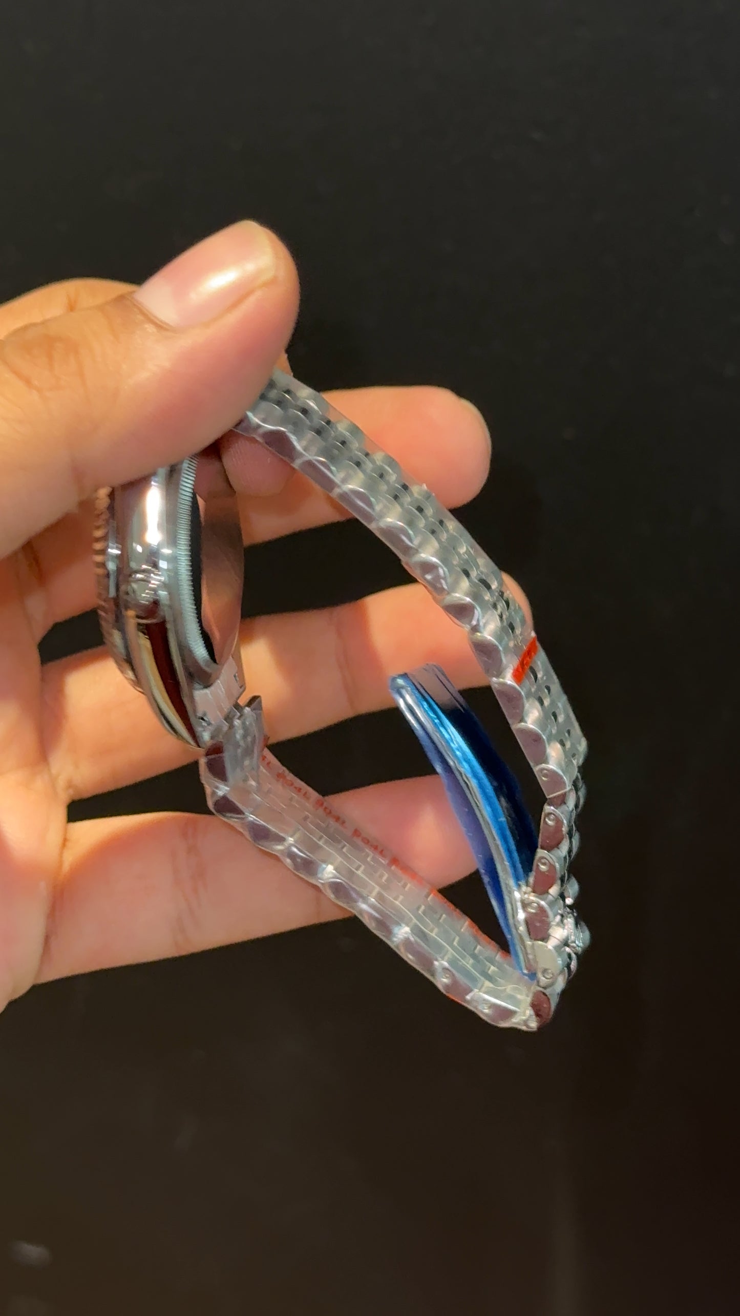 Datejusy | 36mm | Silver Chain | Blue Scetch Dial