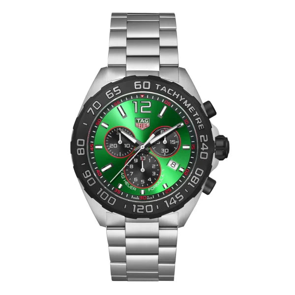 Tag Heuer Formula 1 Men’s Quartz Swiss Made Silver Stainless Steel Green Dial 43mm | CAZ101AP.BA0842
