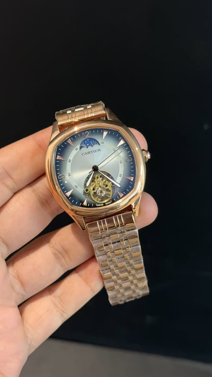 Cartier | Rose Chain | Pendulum | Moonphase | Shady White Blue Dial