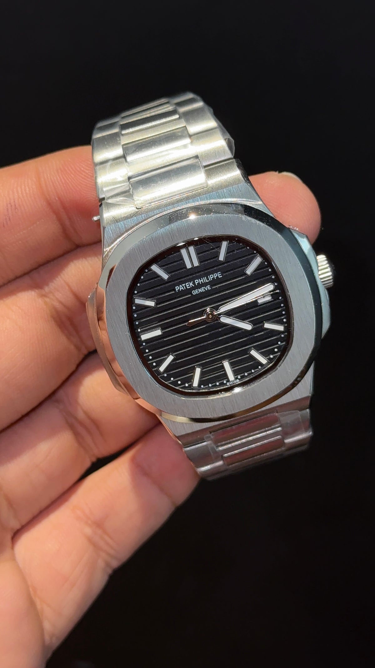 PP Auto | Silver Chain | Black Dial