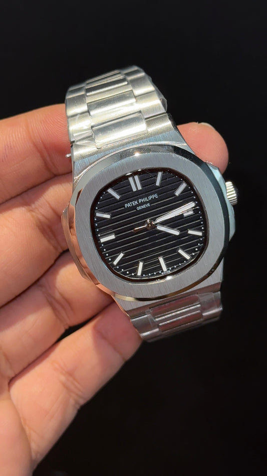 PP Auto | Silver Chain | Black Dial