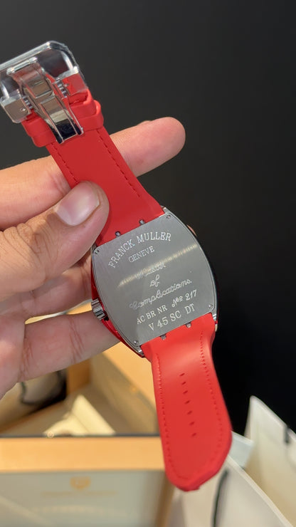 Premium Franck Muller | Vanguard Edition | Red Leather Strap | Red Dial