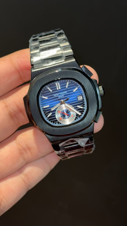 PP Auto | Single Time Edition | Black Chain | Dark Blue Dial