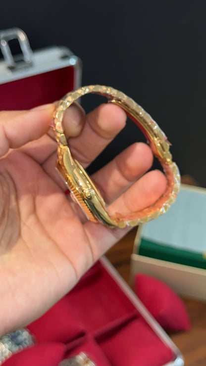 Premium Daydate | Gold Chain | Gold Dial
