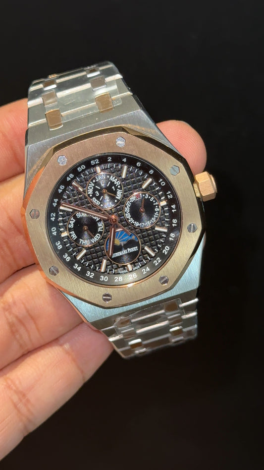 AP Auto | Rose Two Tone | Chrono | Calendar Edition | Black Dial