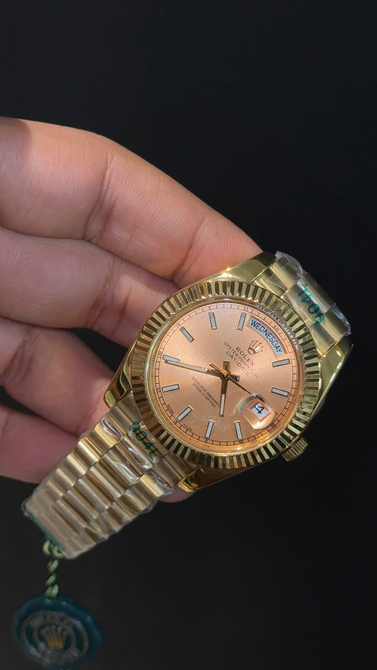 Daydate | Gold Chain | Dark Gold Dial