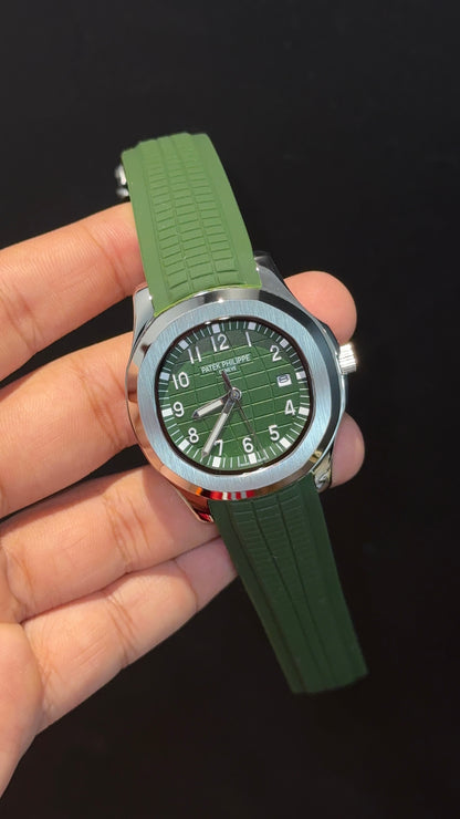 Pp Auto | Aquanaut | Green Strap | Green Dial