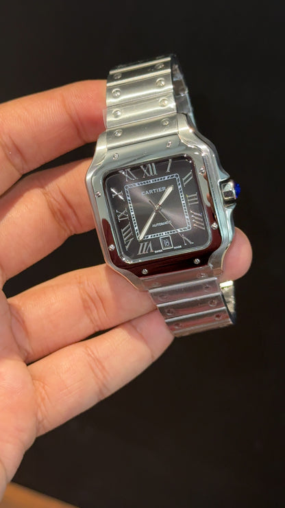 Santos | Silver Chain | Greyish Dial - twentyfour