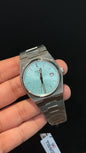 Tissot Prx  | Auto | Silver Chain | Sky Blue Texture Dial