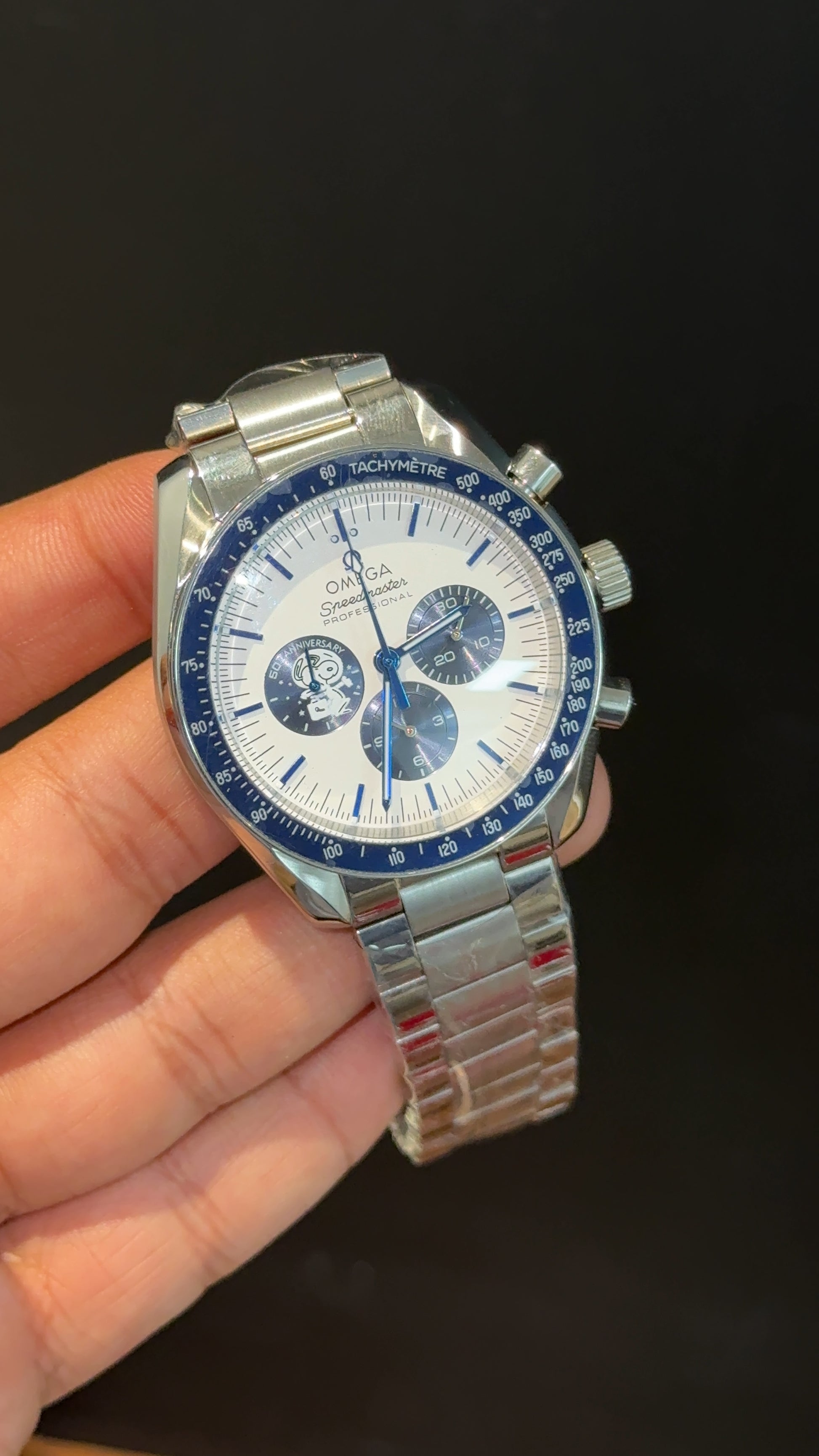 Omega Speedmaster | Silver Chain | Chrono | Blueish Dial - twentyfour