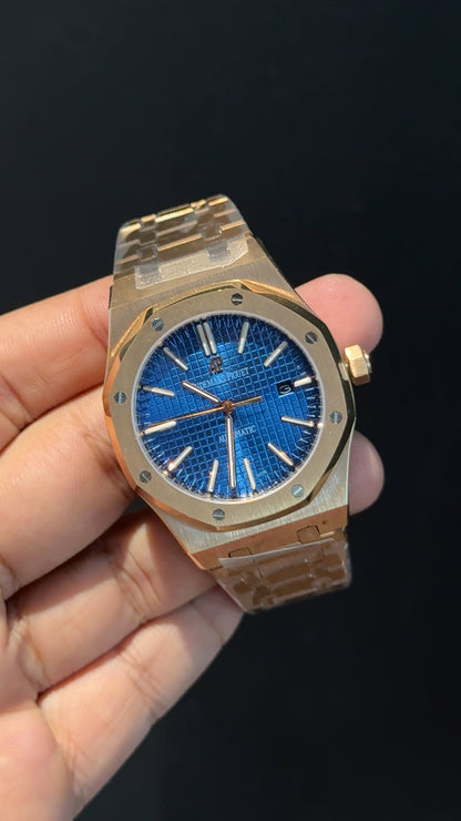 AP Auto | Rose Chain | Navy Blue Dial