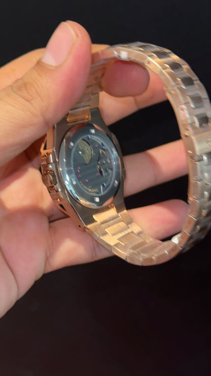 Pp Auto | Moonphase | Rose Chain | Sub Blue Dials