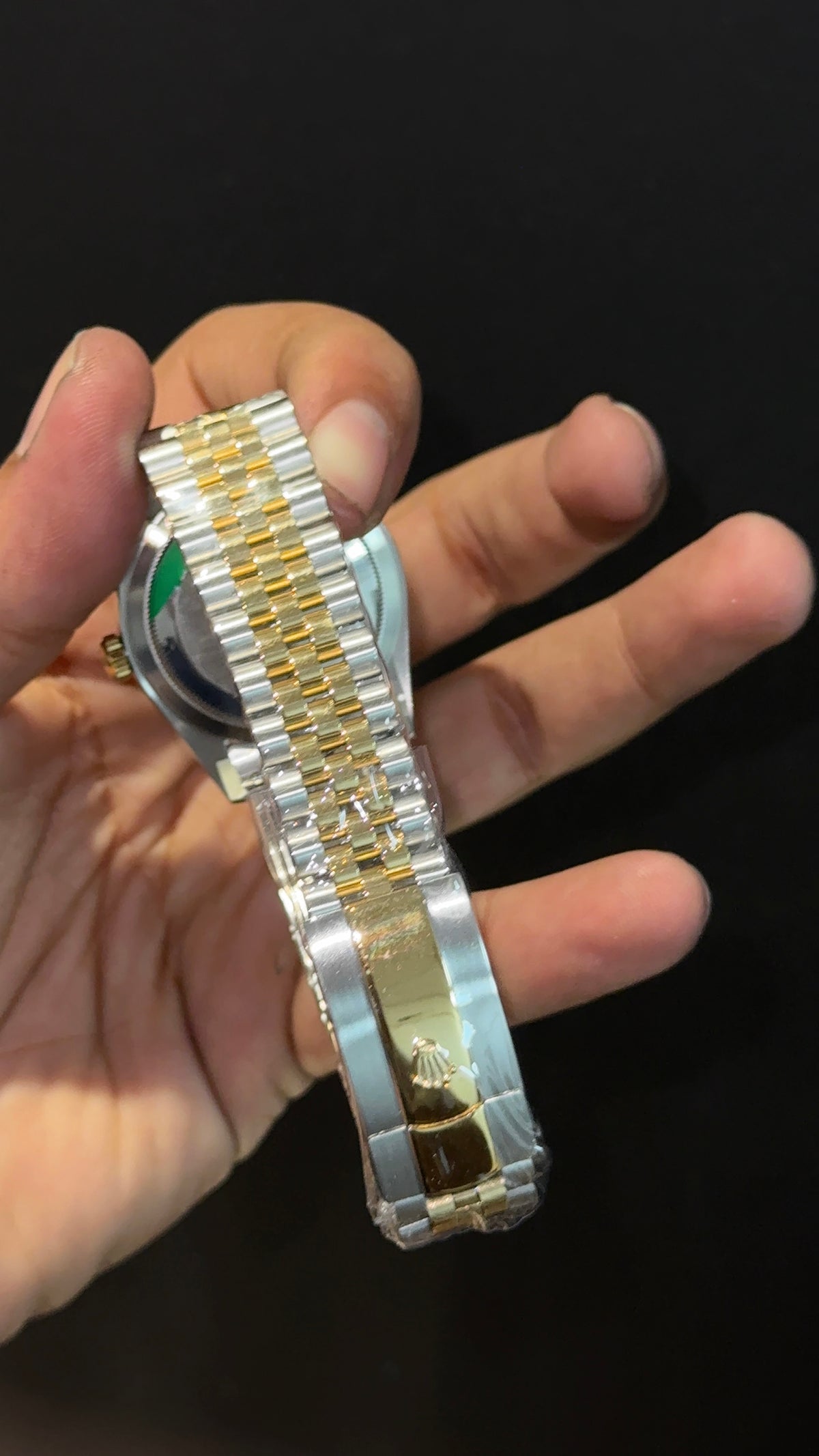Premium DateJust | 36mm | Gold Two Tone | White Rainbow Dial