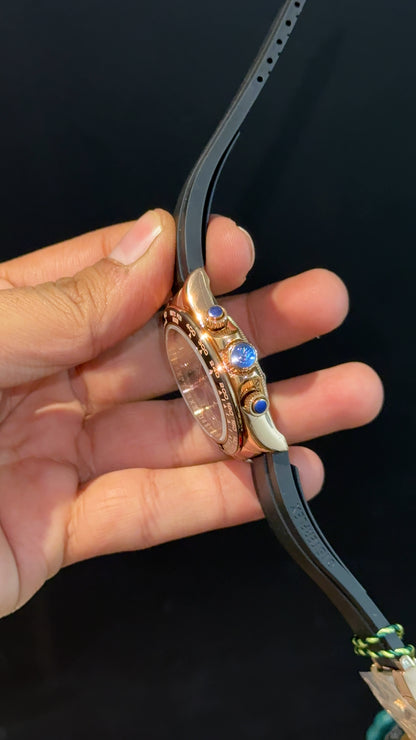 Daytona | Rose | Black Pvc Strap | Black Chrono | White Metriot Dial