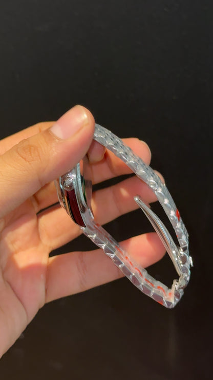 Datejusy | 36mm | Silver Chain | Plain Bezel | Grey Dial