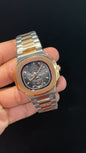 PP Auto | Rose Two Tone | Dual Time Edition | Grey Dial