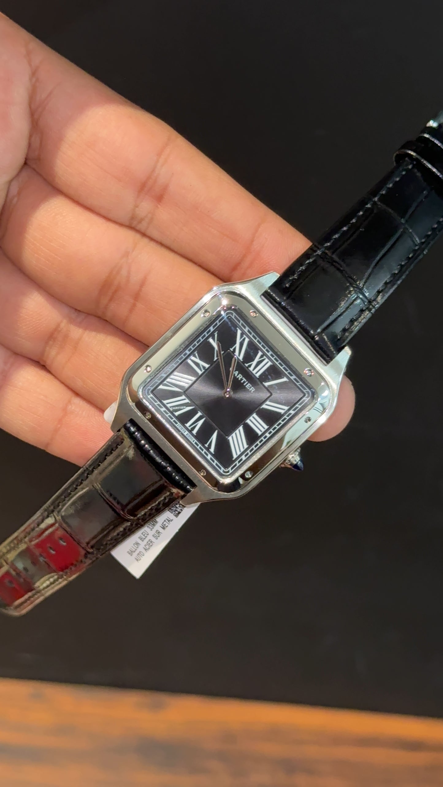 Cartier Dumont Lacquer | Black Leather Strap | Black Dial - twentyfour