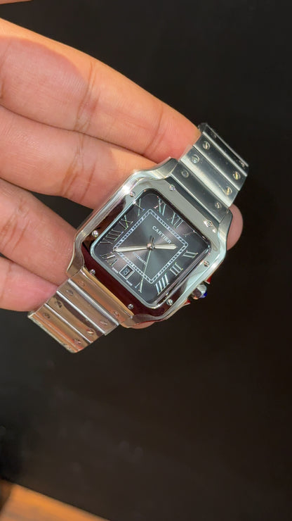 Santos | Silver Chain | Greyish Dial - twentyfour
