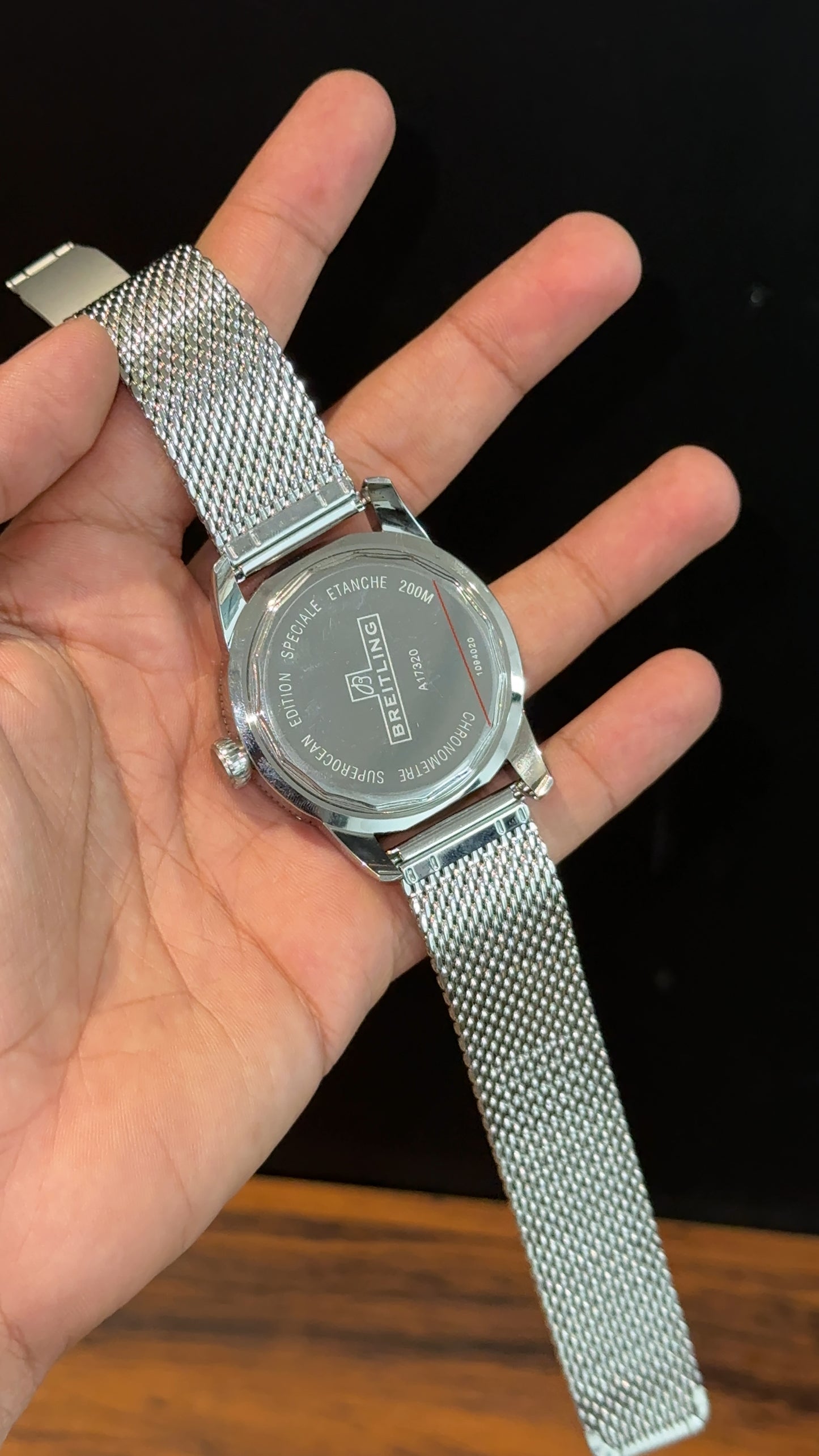 Brietling | Silver Magnetic Chain | Blue Dial