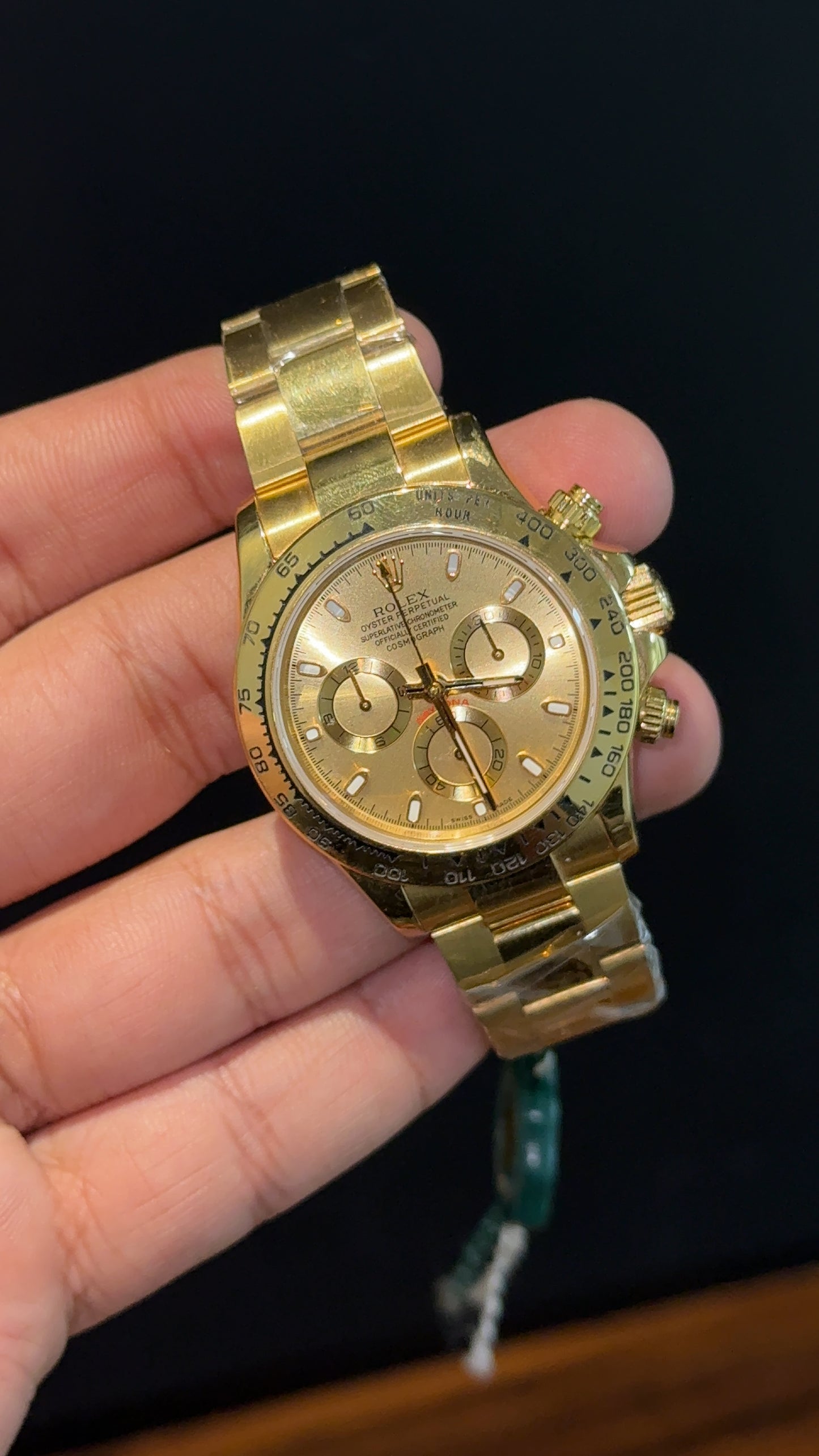 Executive Daytona | Gold Chain | Chrono | Gold Dial