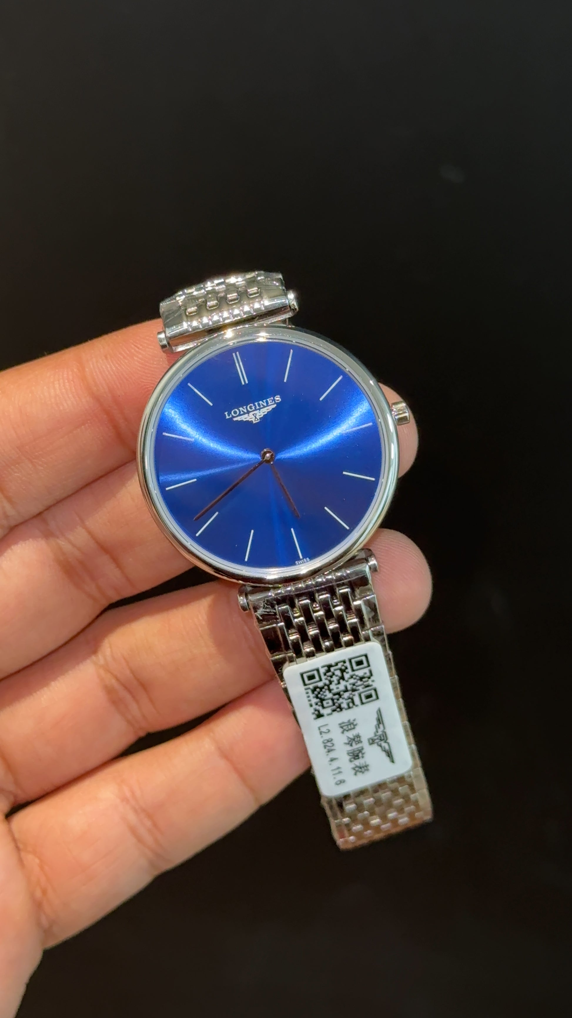Longines | Silver Chain | Blue Plain Dial - twentyfour