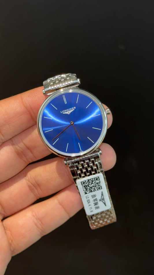 Longines | Silver Chain | Blue Plain Dial - twentyfour