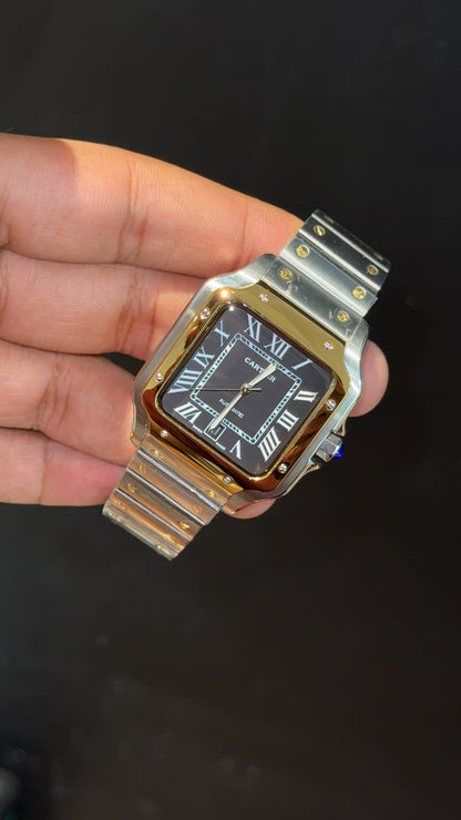 Santos | Gold Two Tone | Blackish Dial - twentyfour
