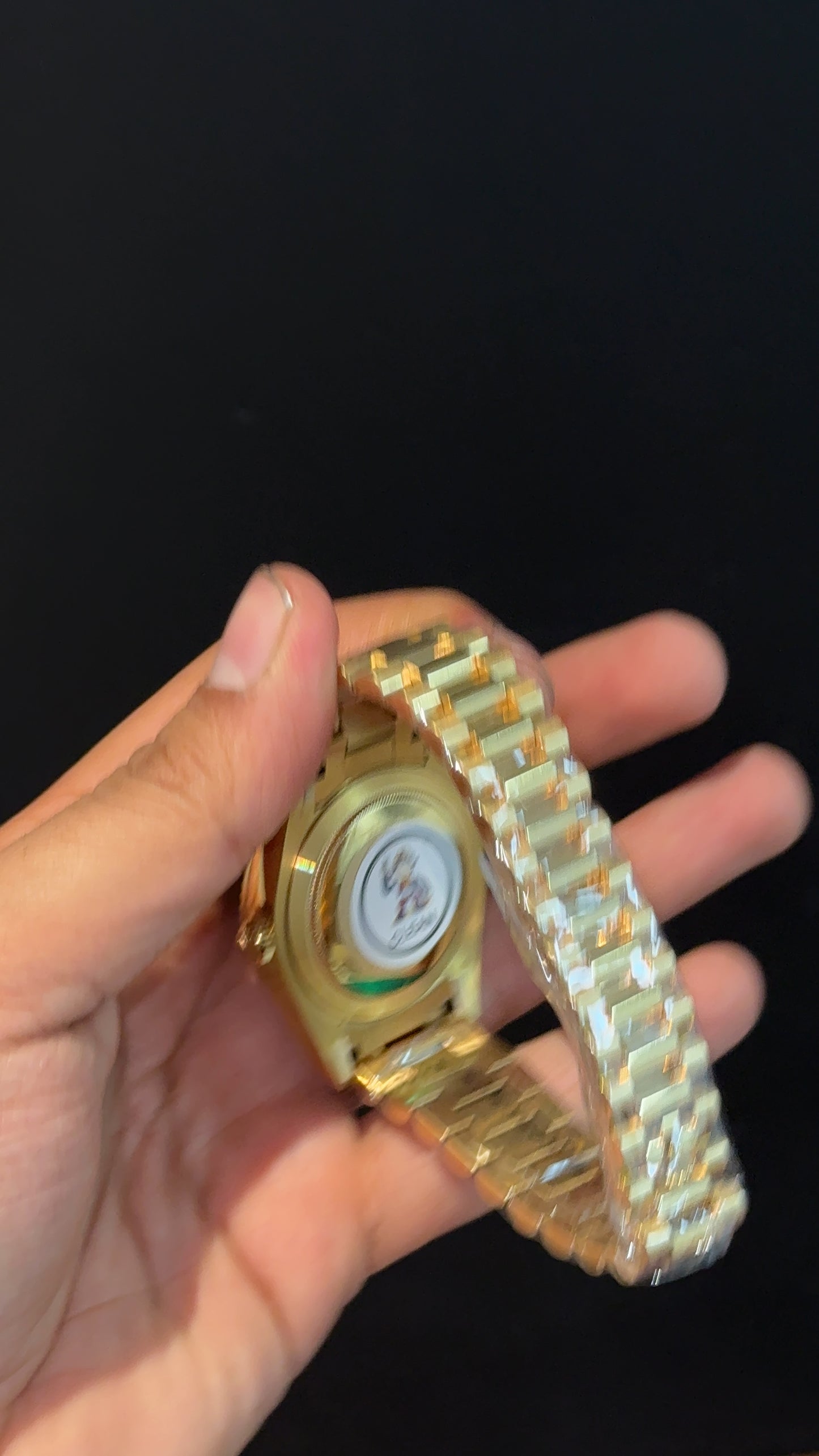 Premium Daydate | Gold Chain | Gradient Green Dial