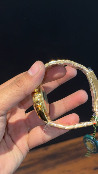 Daytona | Gold Chain | Gold Chrono | Green Dial