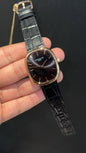 Pp Ellipse | Rose Case | Black Leather Strap | Black Ebony Dial