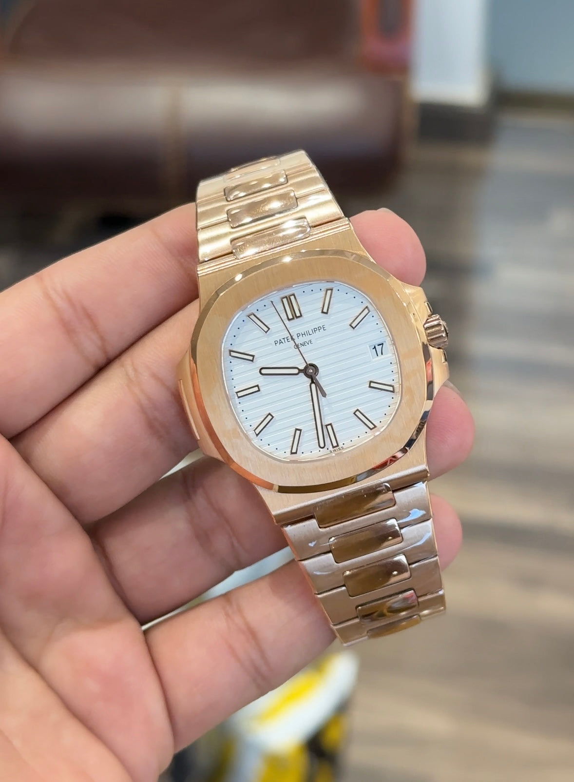 Patek naut Rose gold White