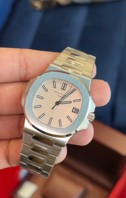 Patek naut Silver White