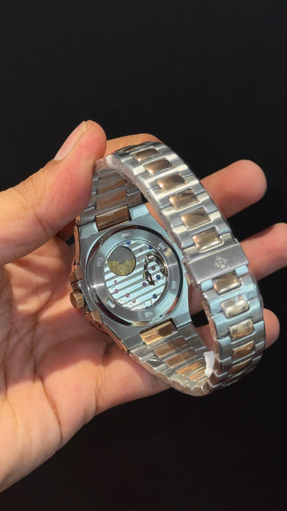 Pp Auto | Moonphase | Rose Two Tone | Sub Brown Dials