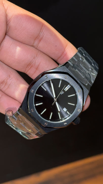 AP Auto | Black Chain  | Black Plain Dial