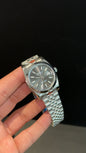 DateJust | 36mm | Silver Chain | Dark Grey Dial