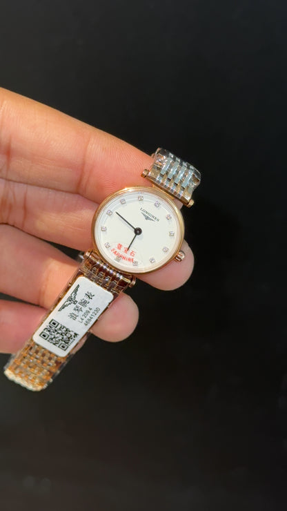 Longines | Woman | Rose Two Tone | White Diamond Dial - twentyfour
