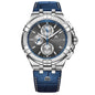 Maurice Lacroix Men’s Quartz Swiss Made Blue Leather Strap Blue Dial 44mm Watch AI1018-SS001-333-1