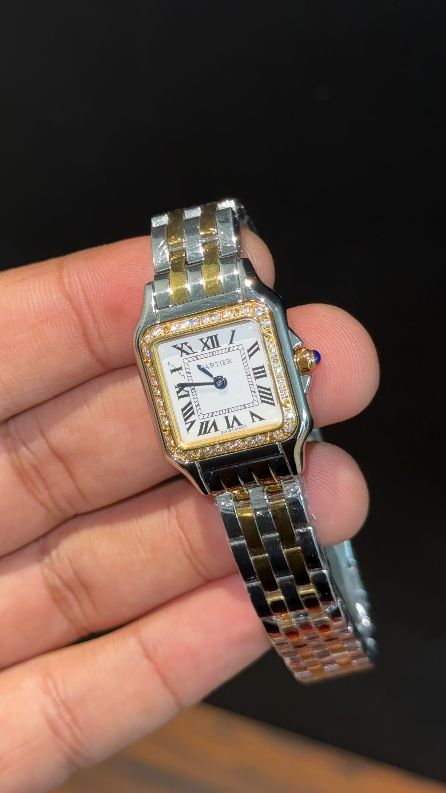 Cartier Panthere | 22mm | Woman  | Diamond Case | Gold Two Tone | White Dial