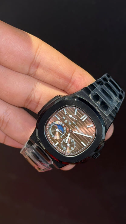 Pp Auto | Moonphase | Black Chain | Sub Brown Dials