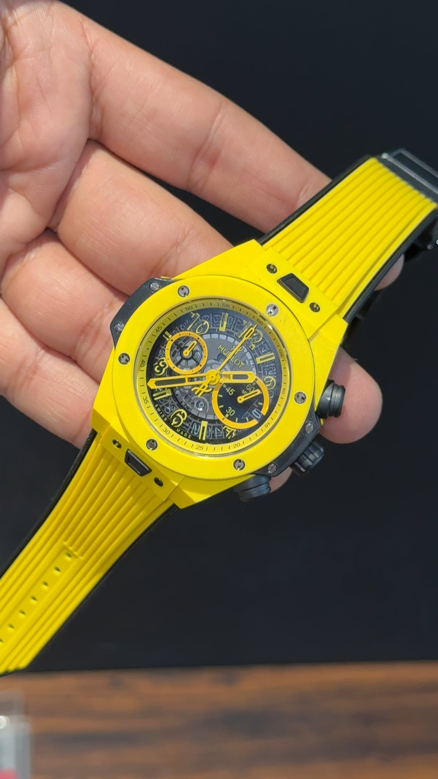 Premium Hublot | Big Bang Unico  Edition | Yellow Strap | Yellow Dial