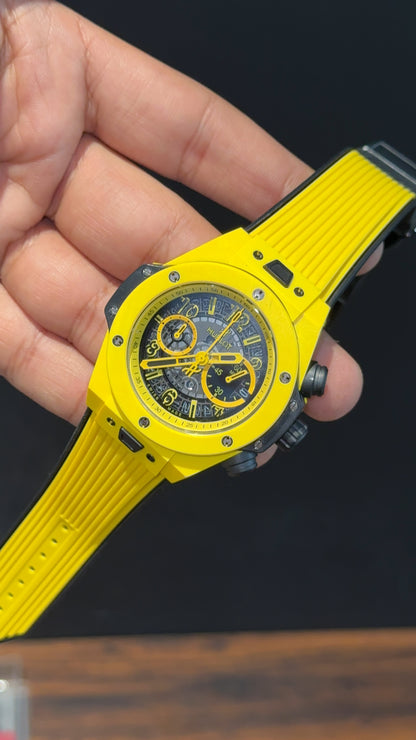 Premium Hublot | Big Bang Unico  Edition | Yellow Strap | Yellow Dial