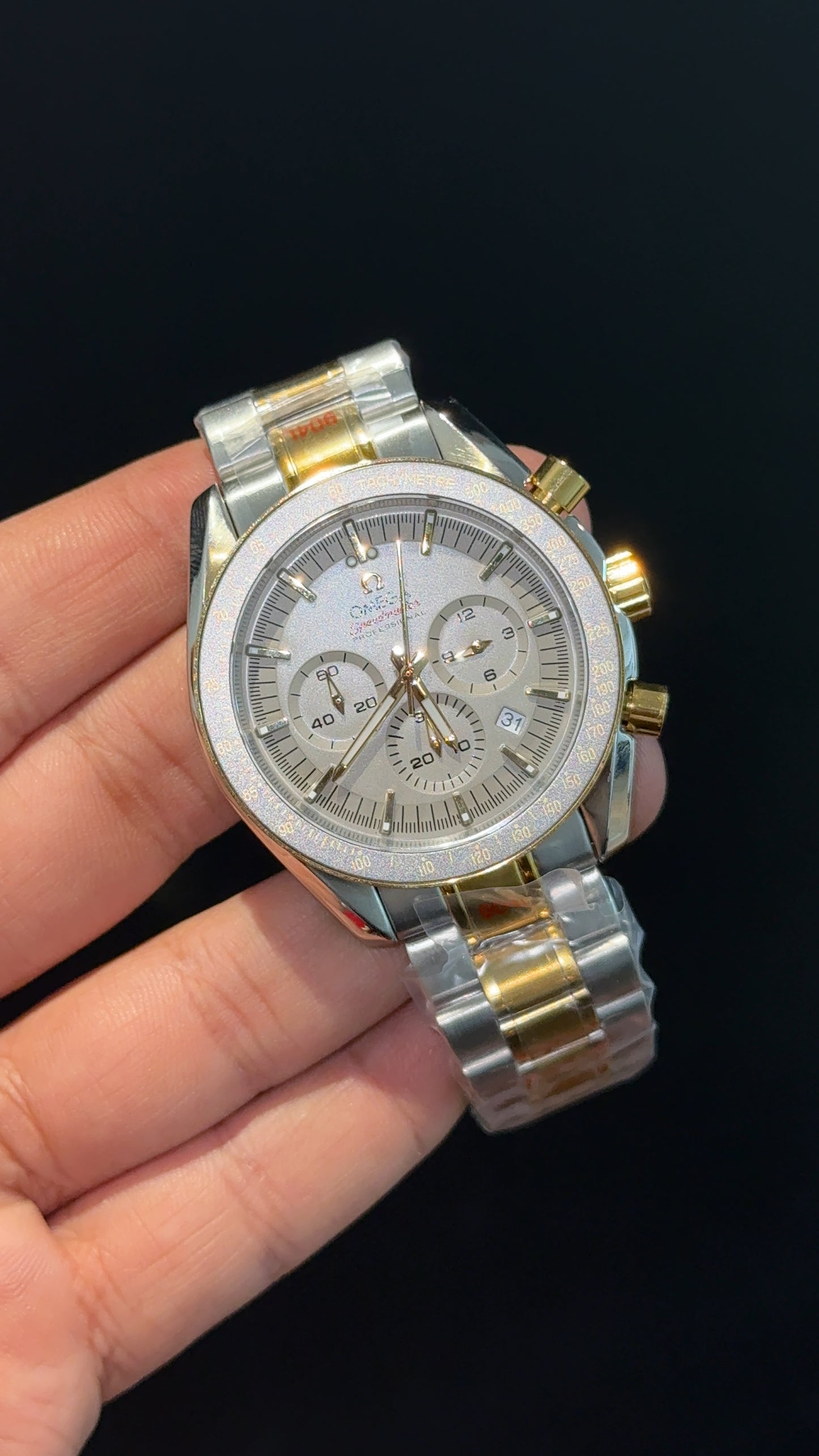 Omega Speedmaster | Gold Two Tone | Chrono | Grey Dial