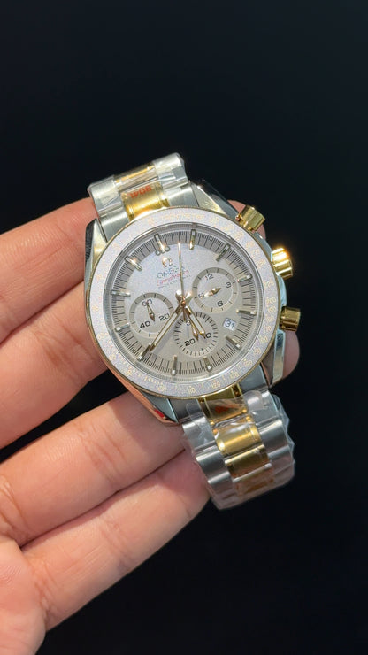 Omega Speedmaster | Gold Two Tone | Chrono | Grey Dial