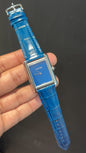 Cartier Tank | Silver | Blue Leather Strap | Blue Crafted Dial