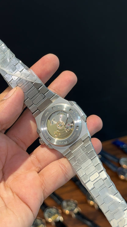 PP Auto | Silver Chain | Olive  Green Dial