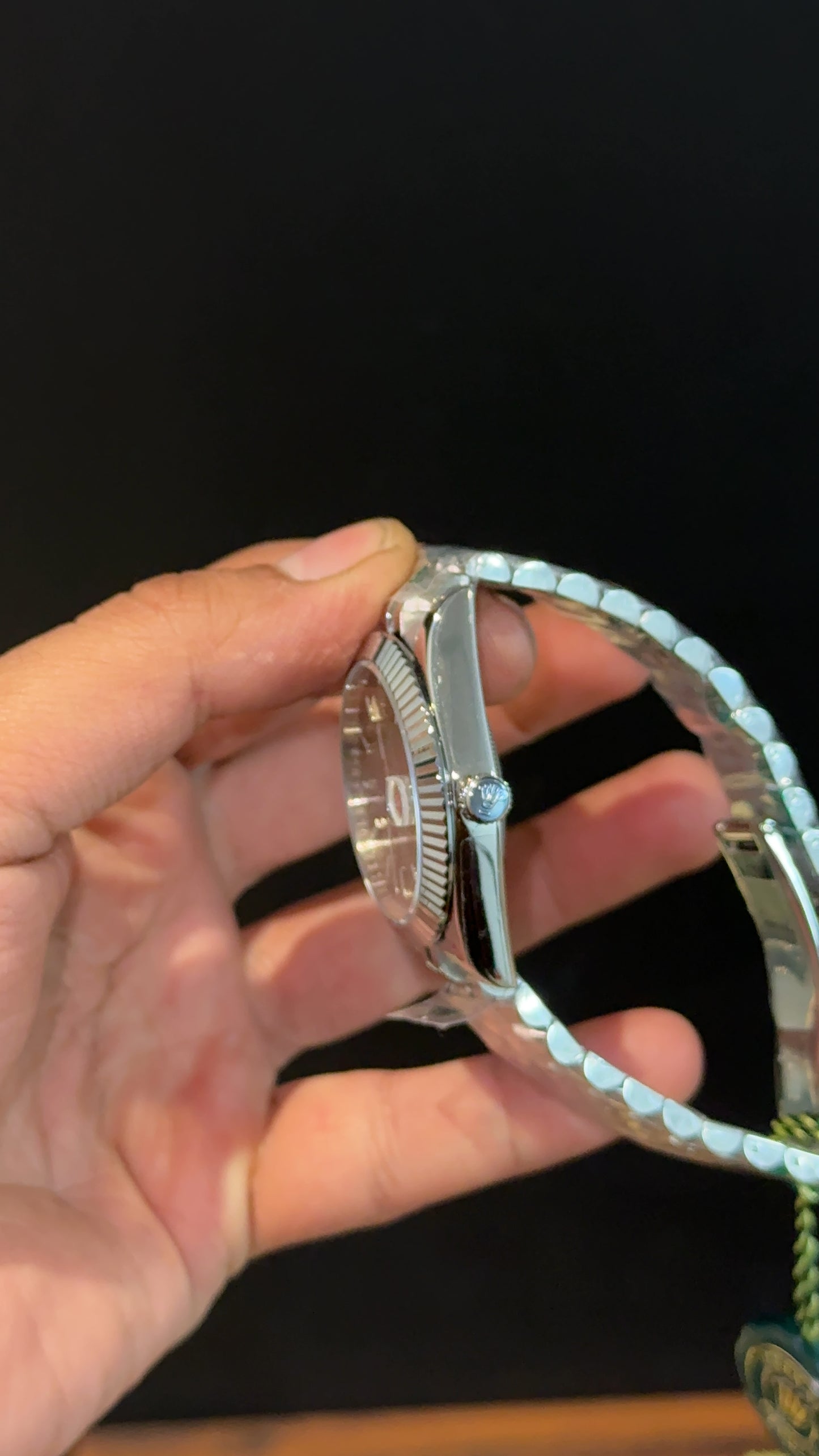 Premium Datejust | Silver Chain | Light Grey Dial