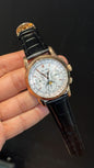 Patek Century | Auto | Rose Case | Moonphase | White Dial | Black Leather Strap - twentyfour