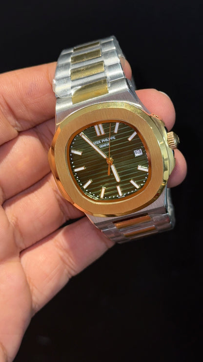 PP Auto | Gold Two Tone | Green Dial