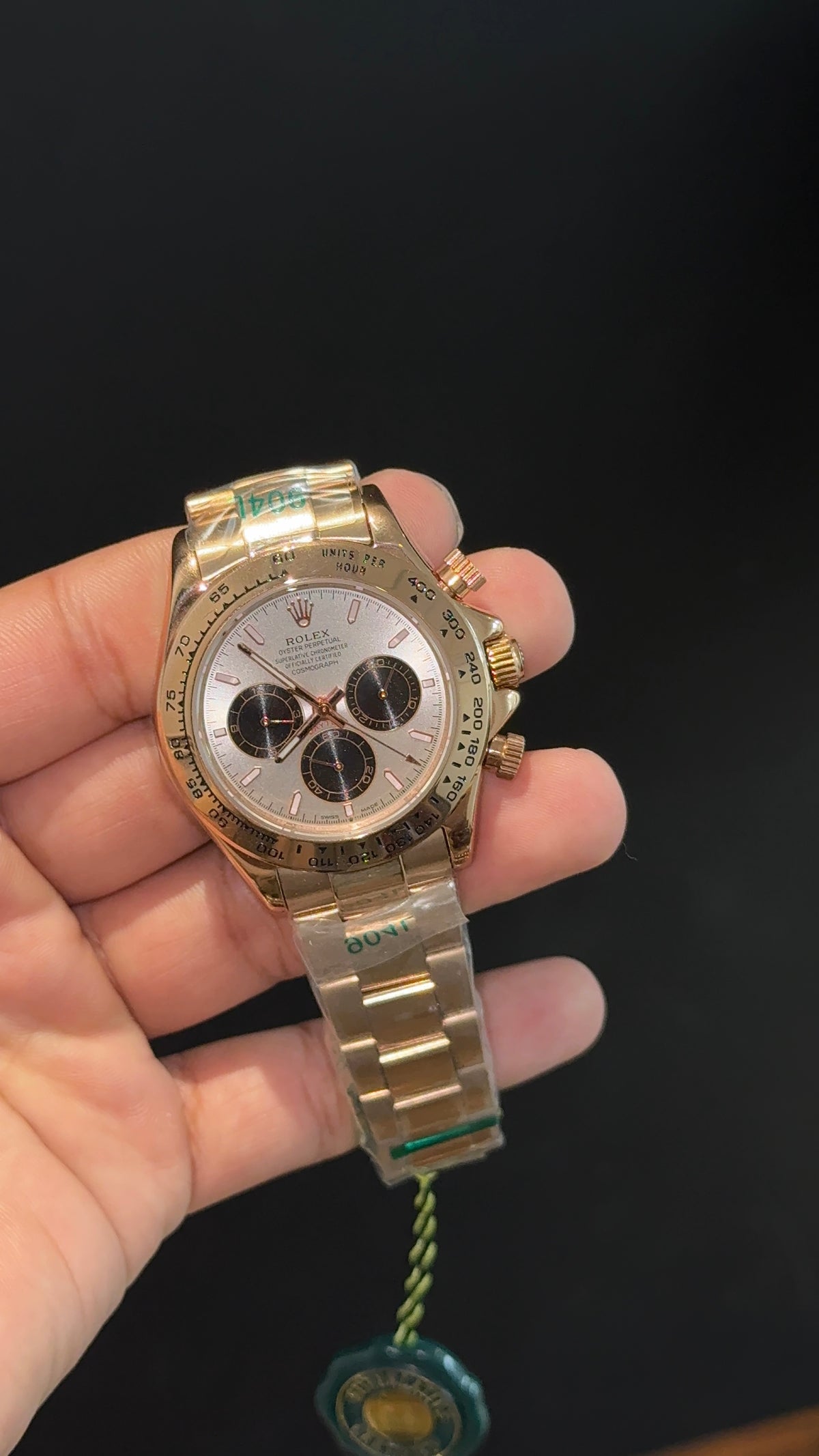 Daytona | Rose Chain | Black Chrono | Rose Plain Dial