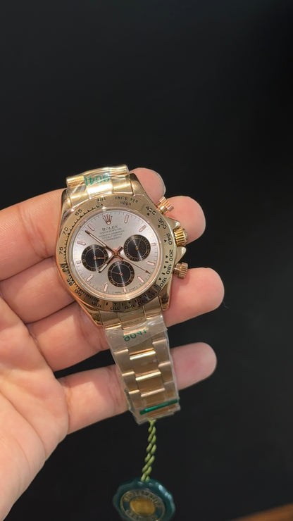 Daytona | Rose Chain | Black Chrono | Rose Plain Dial